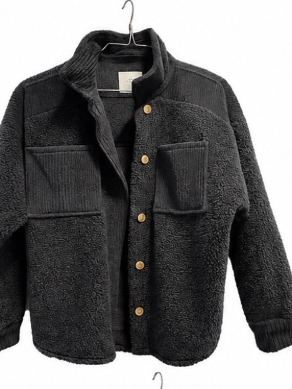 American Eagle Outfitters Black Sherpa Utility Jacket